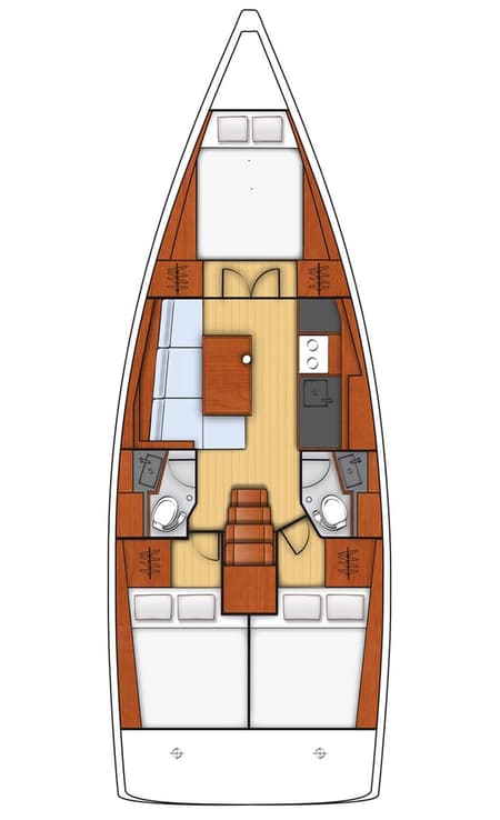 Charter Rental Sailboat Teodora in Croatia Layout | Yacht4Less