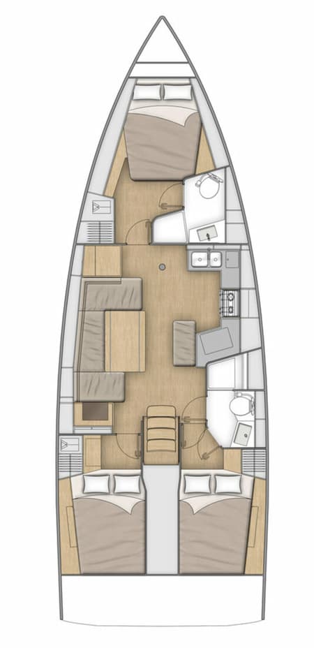 Charter Rental Sailboat Keiki in Croatia Layout | Yacht4Less