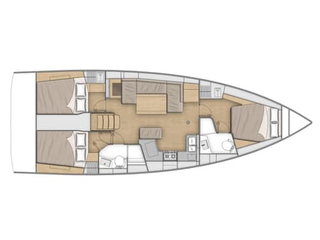 Charter Rental Sailboat Kelani in Croatia Layout | Yacht4Less