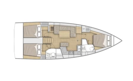Charter Rental Sailboat Kobe in Croatia Layout | Yacht4Less