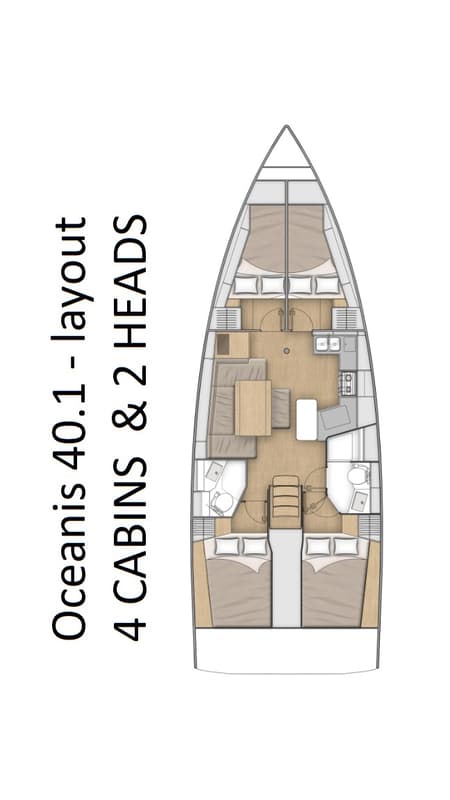 Charter Rental Sailboat Dory in Croatia Layout | Yacht4Less