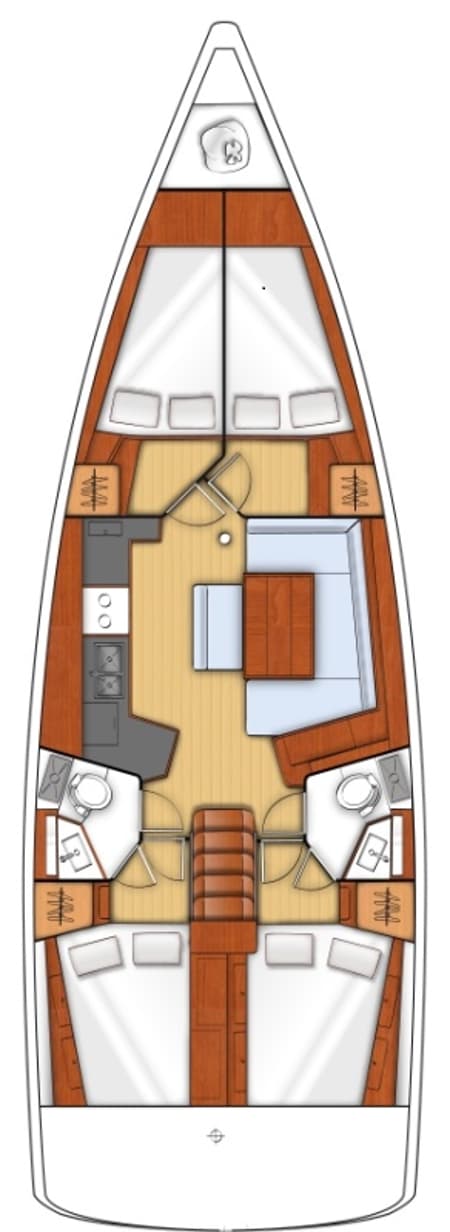 Charter Rental Sailboat Parija II in Croatia Layout | Yacht4Less