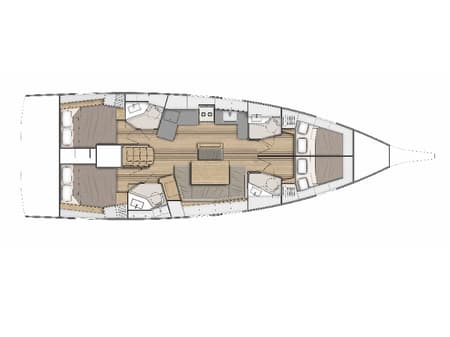 Charter Rental Sailboat Nemo in Croatia Layout | Yacht4Less