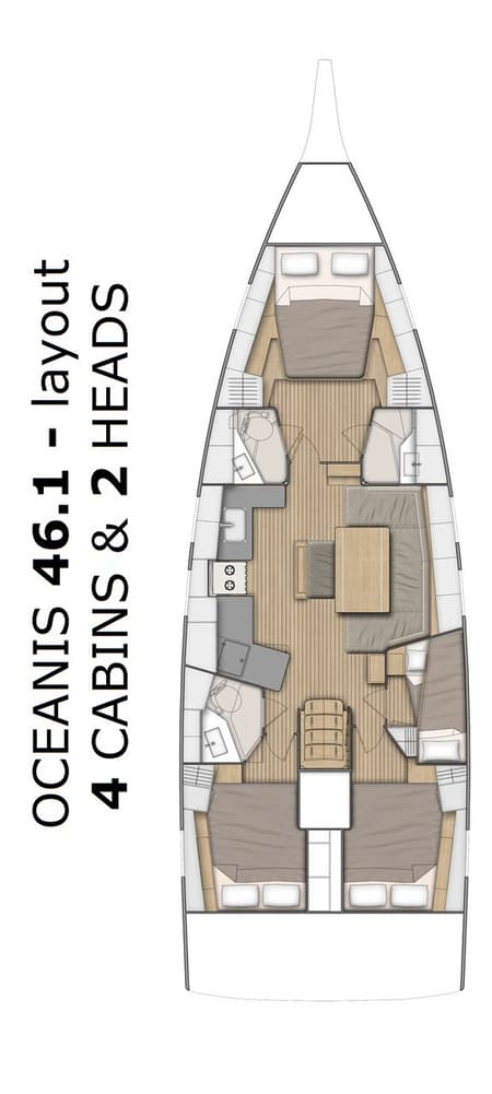Charter Rental Sailboat Olma in Croatia Layout | Yacht4Less