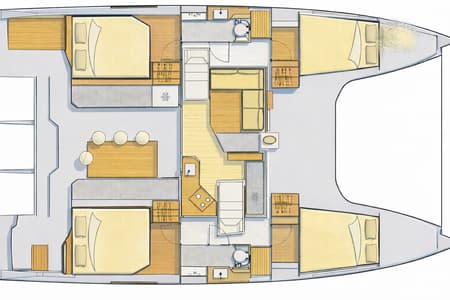 Charter Rental Catamaran Master Yoda in Croatia Layout | Yacht4Less