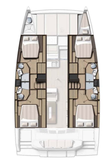 Charter Rental Catamaran Jackalope in Bahamas Layout | Yacht4Less