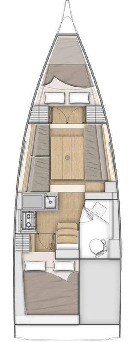Charter Rental Sailboat Petite Marie in France Layout | Yacht4Less