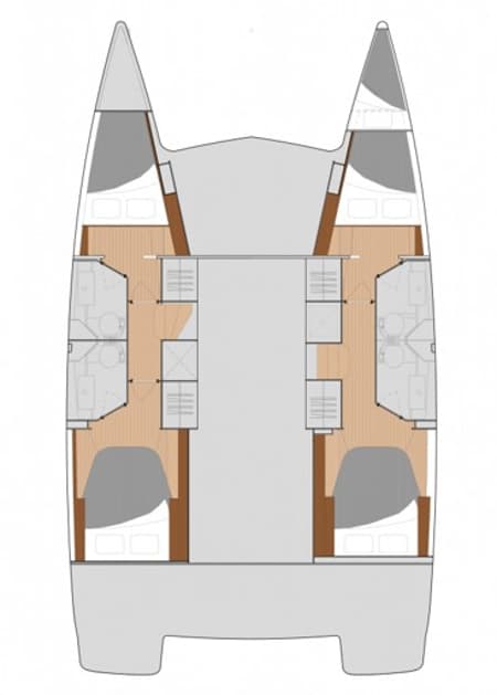 Charter Rental Catamaran Gazi in Turkey Layout | Yacht4Less
