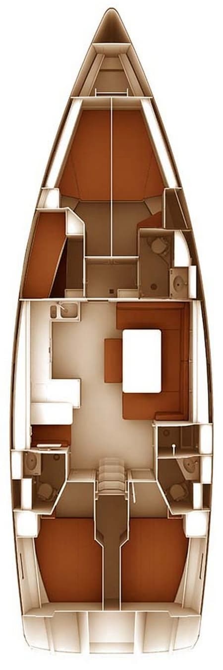 Charter Rental Sailboat Lui in Croatia Layout | Yacht4Less