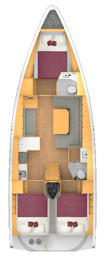 Charter Rental Sailboat Ostwind II in Spain Layout | Yacht4Less