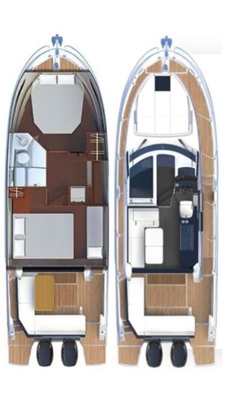 Charter Rental Motorboat No Name in Croatia Layout | Yacht4Less