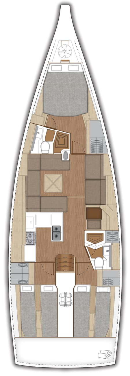 Charter Rental Sailboat Penelope in Greece Layout | Yacht4Less
