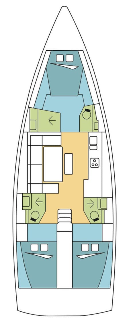 Charter Rental Sailboat BEYOND I in Croatia Layout | Yacht4Less