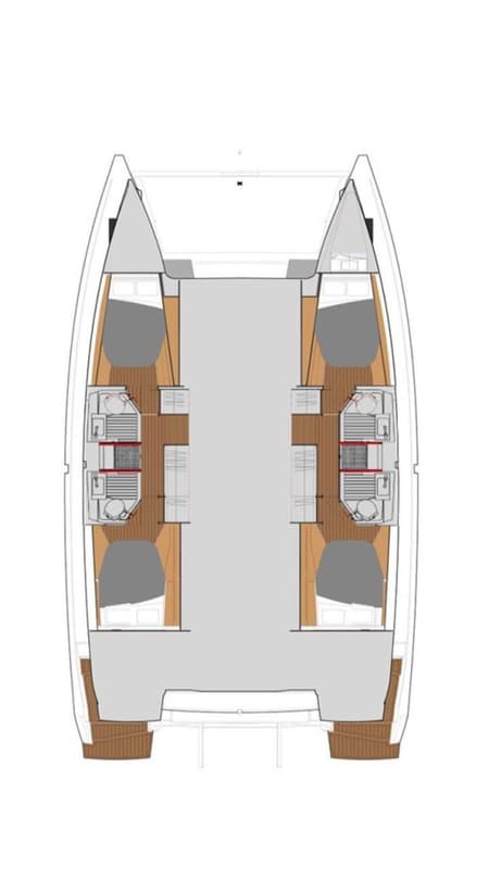 Charter Rental Catamaran Satellite in Montenegro Layout | Yacht4Less