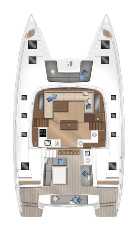Charter Rental Catamaran Nauti Cat in Montenegro Layout | Yacht4Less