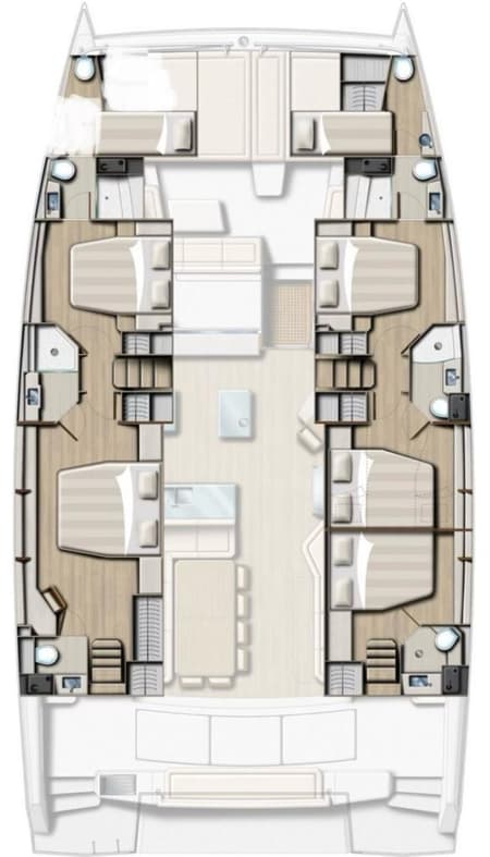 Charter Rental Catamaran Joža in Croatia Layout | Yacht4Less