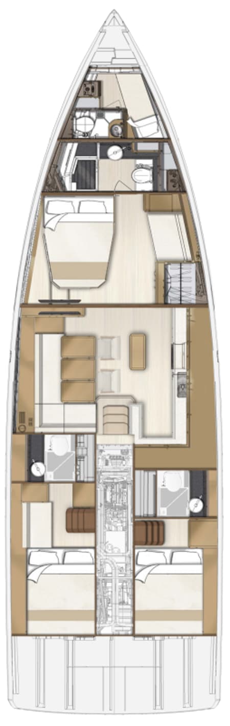 Charter Rental Sailboat Casbah IV in BVI Layout | Yacht4Less