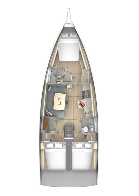 Charter Rental Sailboat Gassillage in France Layout | Yacht4Less