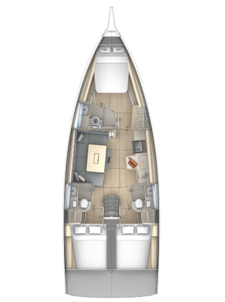 Charter Rental Sailboat Ismini in Greece Layout | Yacht4Less