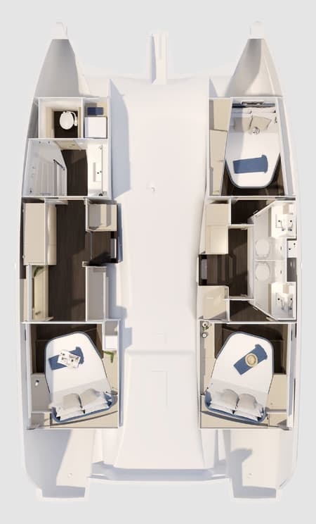 Charter Rental Catamaran Keep It Movin' in BVI Layout | Yacht4Less