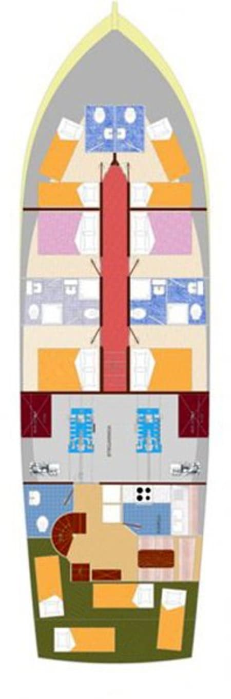 Charter Rental Gulet Altair in Croatia Layout | Yacht4Less