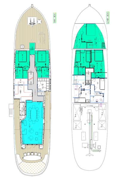 Charter Rental Luxury Yacht Gallant in Croatia Layout | Yacht4Less
