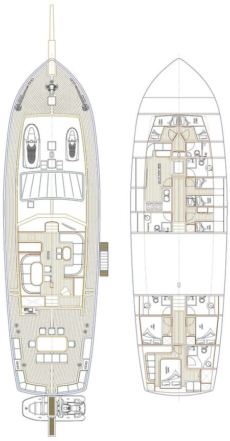 Charter Rental Gulet Pacha in Croatia Layout | Yacht4Less