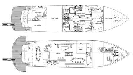 Charter Rental Gulet Rara Avis in Croatia Layout | Yacht4Less