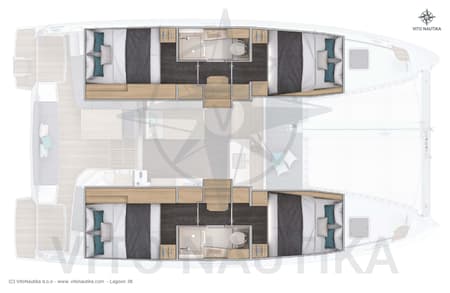 Charter Rental Catamaran Gaia di Mare in Croatia Layout | Yacht4Less