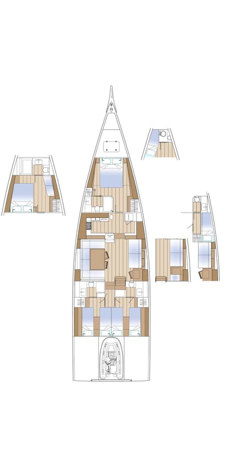Charter Rental Sailboat Milagro in Croatia Layout | Yacht4Less