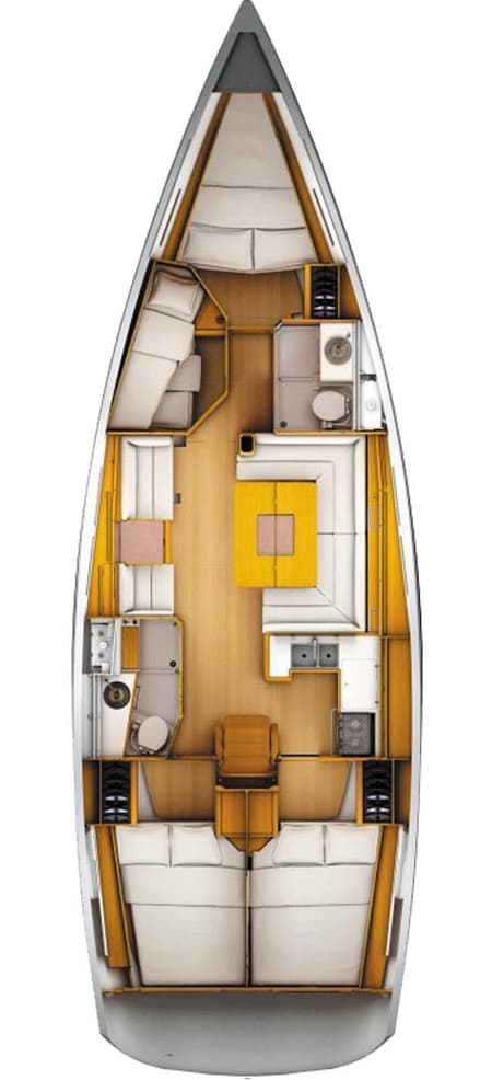 Charter Rental Sailboat Asante in Greece Layout | Yacht4Less