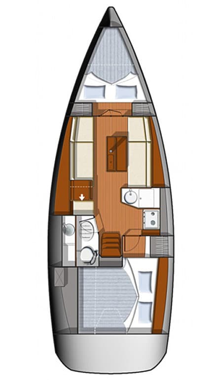 Charter Rental Sailboat Hasta Siempre in Croatia Layout | Yacht4Less