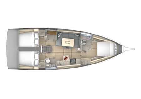 Charter Rental Sailboat Galène in France Layout | Yacht4Less