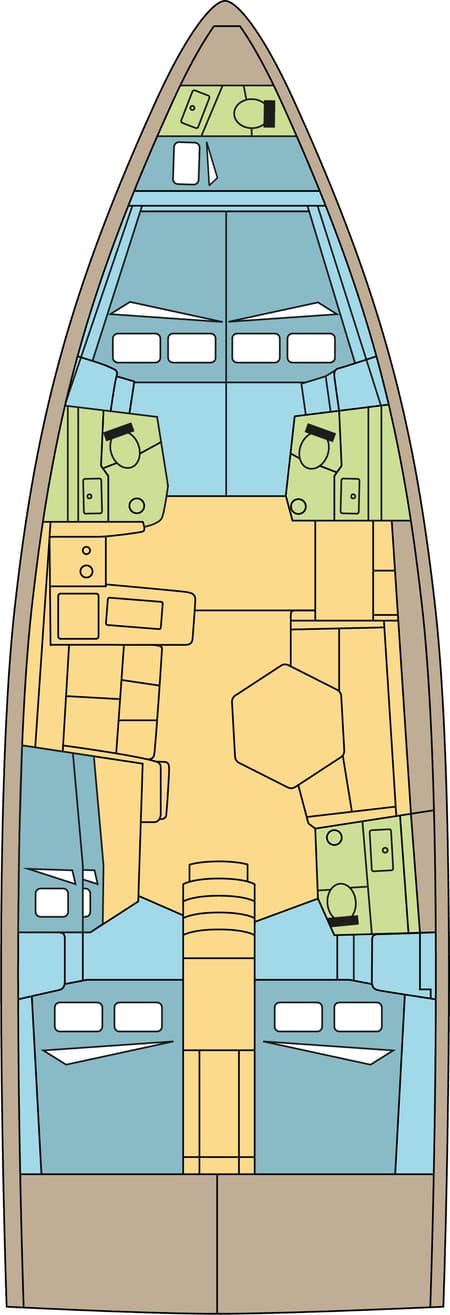 Charter Rental Sailboat STERENN in Croatia Layout | Yacht4Less