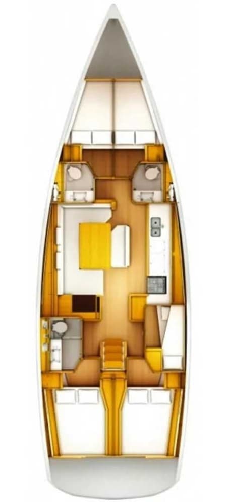 Charter Rental Sailboat Kalos in Italy Layout | Yacht4Less