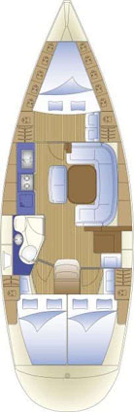 Charter Rental Sailboat Marija Katarina in Croatia Layout | Yacht4Less