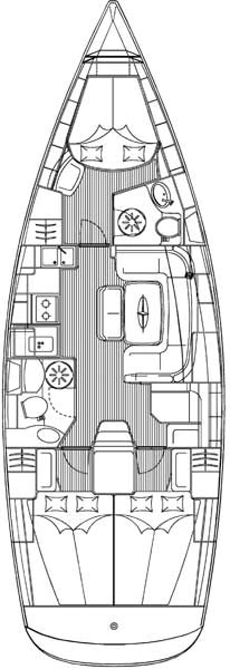 Charter Rental Sailboat Ines in Croatia Layout | Yacht4Less
