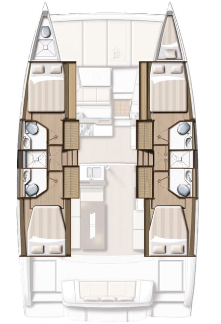 Charter Rental Catamaran Arveskida II in Italy Layout | Yacht4Less