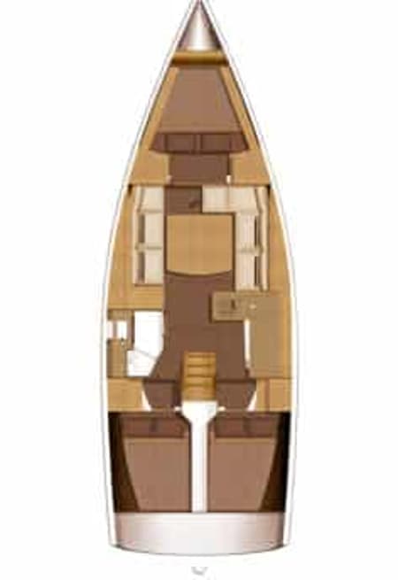 Charter Rental Sailboat Ithaque in France Layout | Yacht4Less