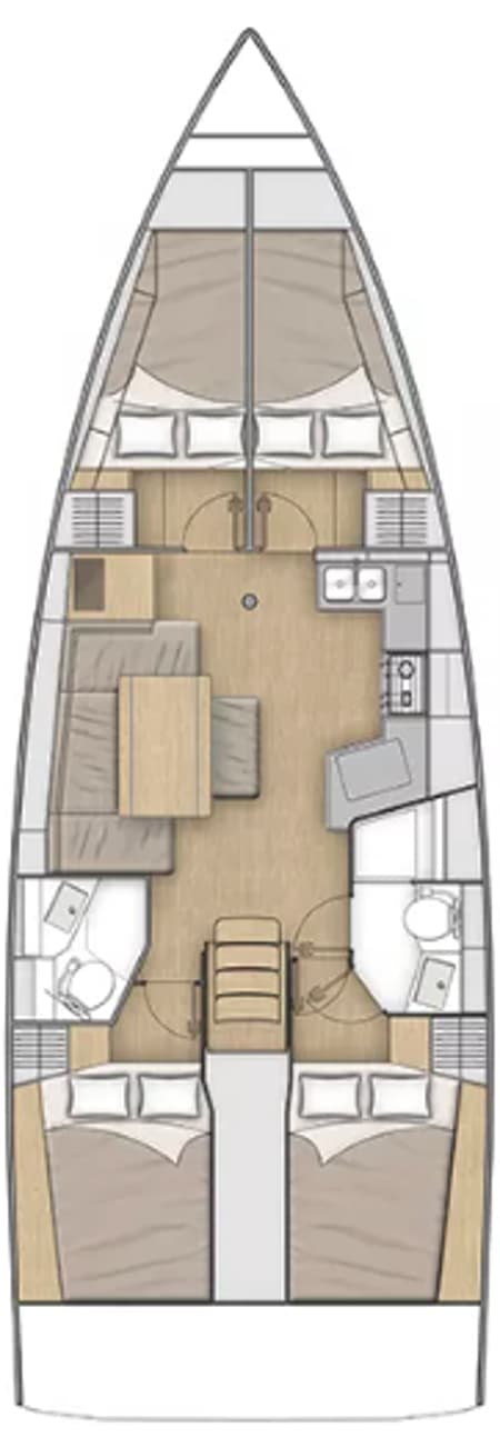 Charter Rental Sailboat Stefano in Greece Layout | Yacht4Less