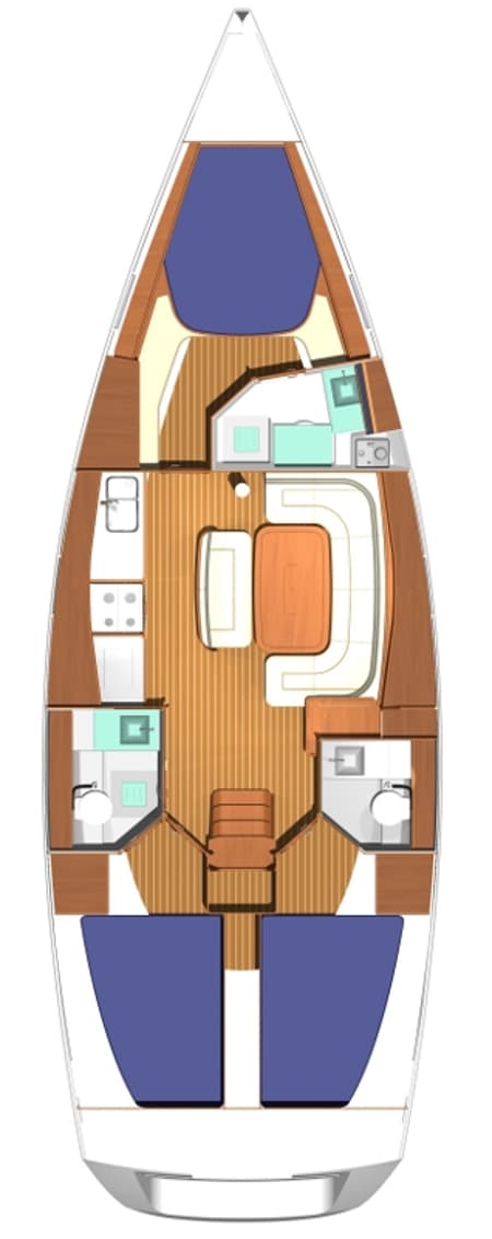 Charter Rental Sailboat Trinquette in France Layout | Yacht4Less