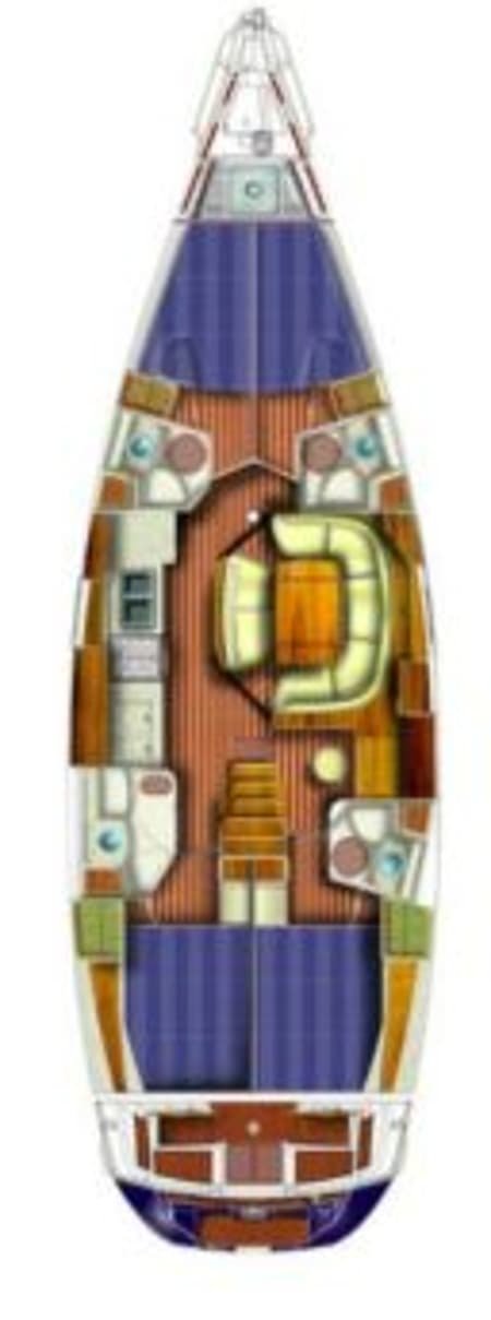 Charter Rental Sailboat Rubra in France Layout | Yacht4Less