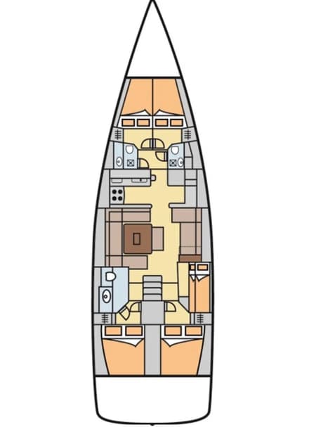 Charter Rental Sailboat Maestro in Turkey Layout | Yacht4Less