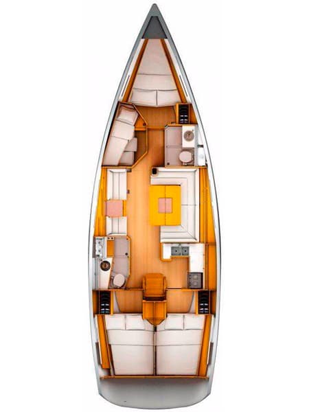 Charter Rental Sailboat Libera in Croatia Layout | Yacht4Less