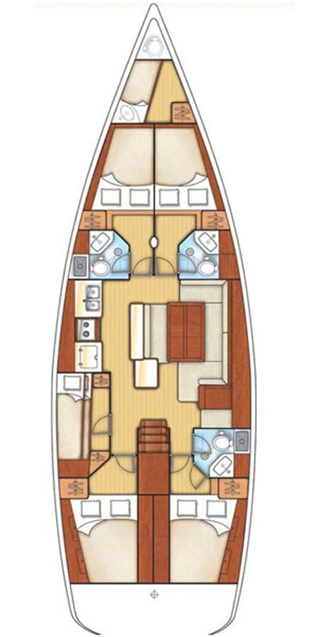 Charter Rental Sailboat Rock Point in Croatia Layout | Yacht4Less