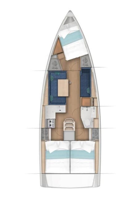 Charter Rental Sailboat Ancsika in Croatia Layout | Yacht4Less