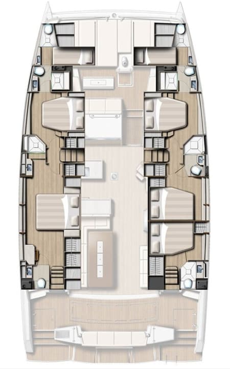 Charter Rental Catamaran Remote Parking in BVI Layout | Yacht4Less