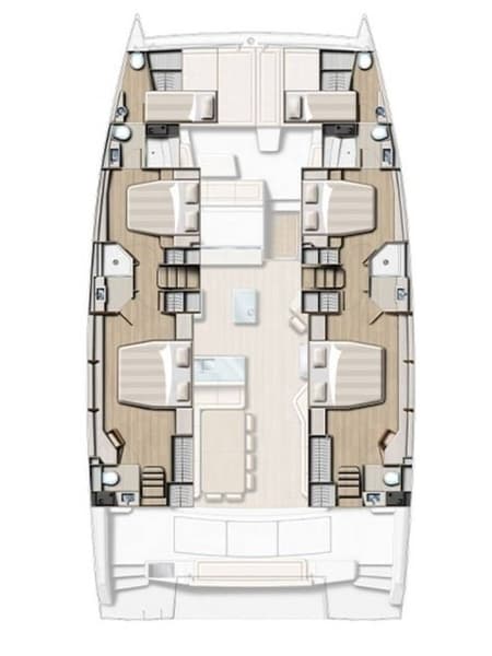 Charter Rental Catamaran La Brise 2 in Turkey Layout | Yacht4Less