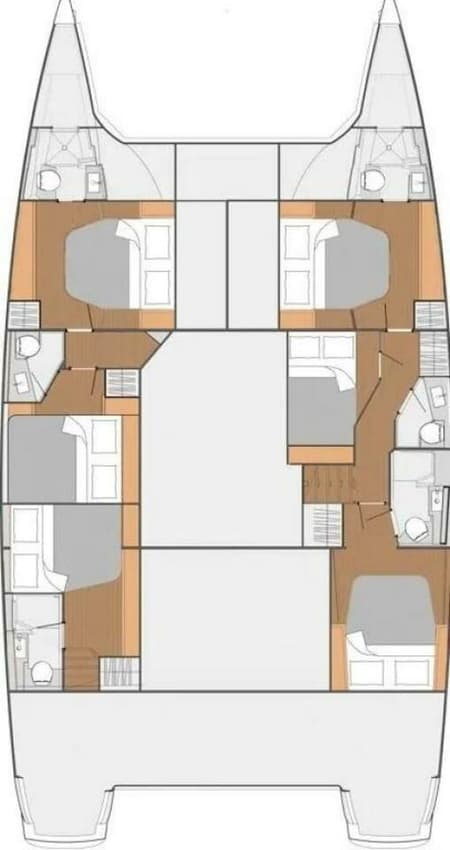 Charter Rental Catamaran Balam in Mexico Layout | Yacht4Less