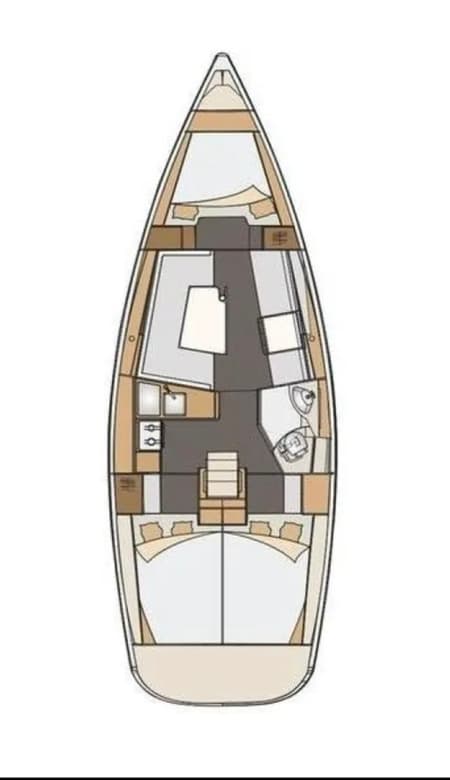 Charter Rental Sailboat Aurora in Croatia Layout | Yacht4Less